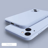 Liquid Silicone Square Phone Case For iPhone 1