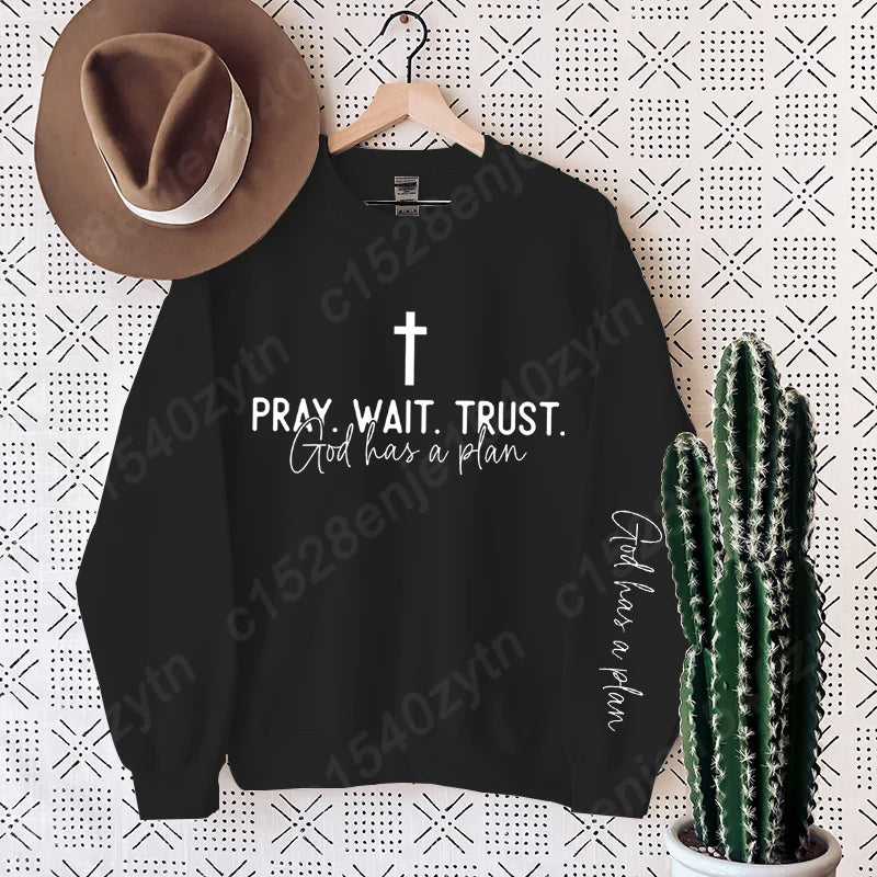 Uplifting Christian Quote Crewneck Sweatshirt Long Sleeve