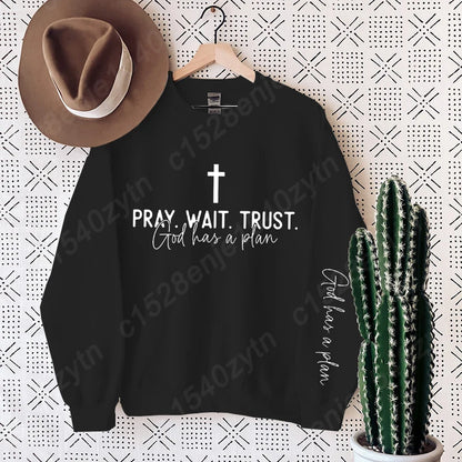 Uplifting Christian Quote Crewneck Sweatshirt Long Sleeve