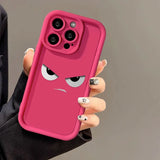 Liquid Silicone Skin Feel Case For iPhone Eyes Full Cover Cover