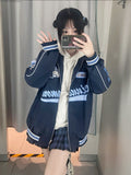 Jacket Oversize Sweatshirt  Japanese Fashion Bomber Jacket Women