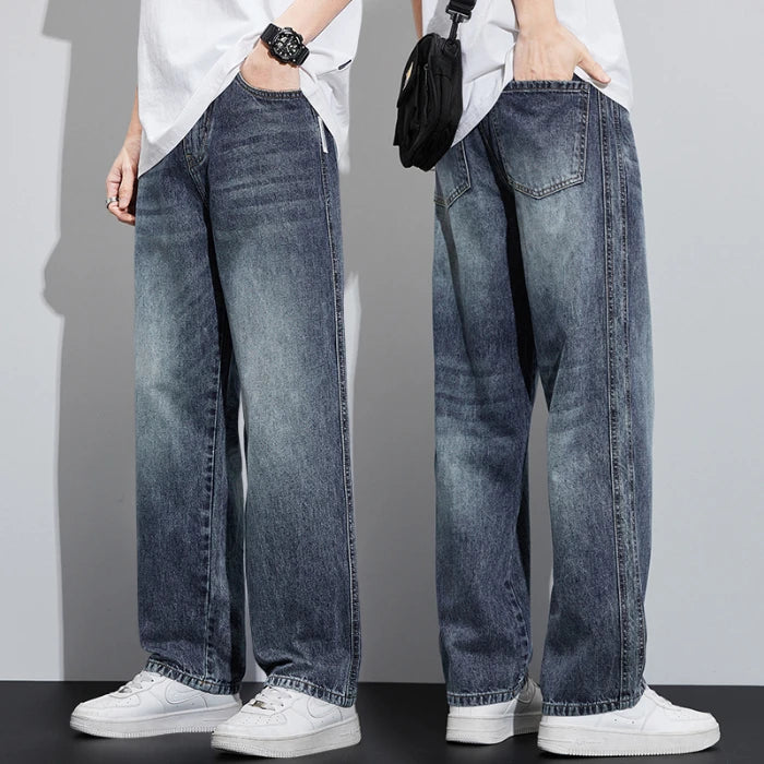 Wide Leg Trendy Denim Jeans Street Wear Summer Autumn