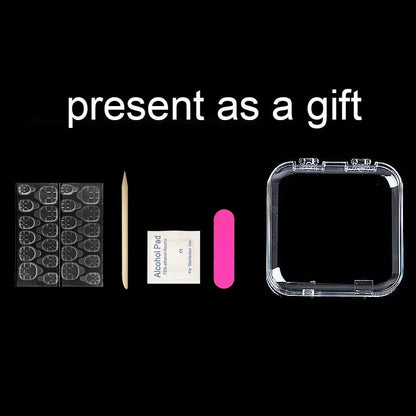 Acrylic Press on Nails for Girls French False Nails Art with Glue