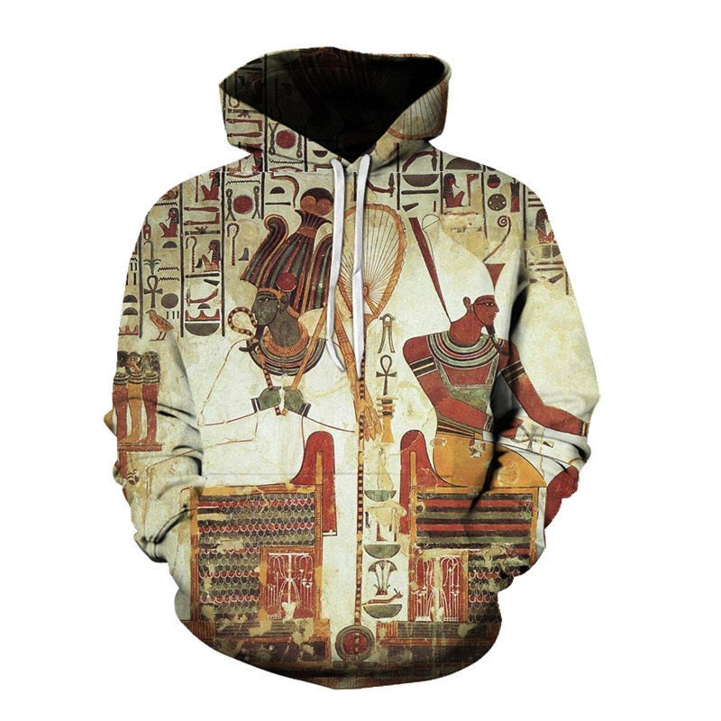 Streetwear Hoodies Men Ancient Horus Egyptian God Eye of Egypt Pharaoh Anubis