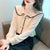 Womens French Chic Chiffon Blouse Long Sleeve Dressy Shirt Top