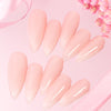 10pcs Gold Metallic 3D Press-On Almond Fake Nails