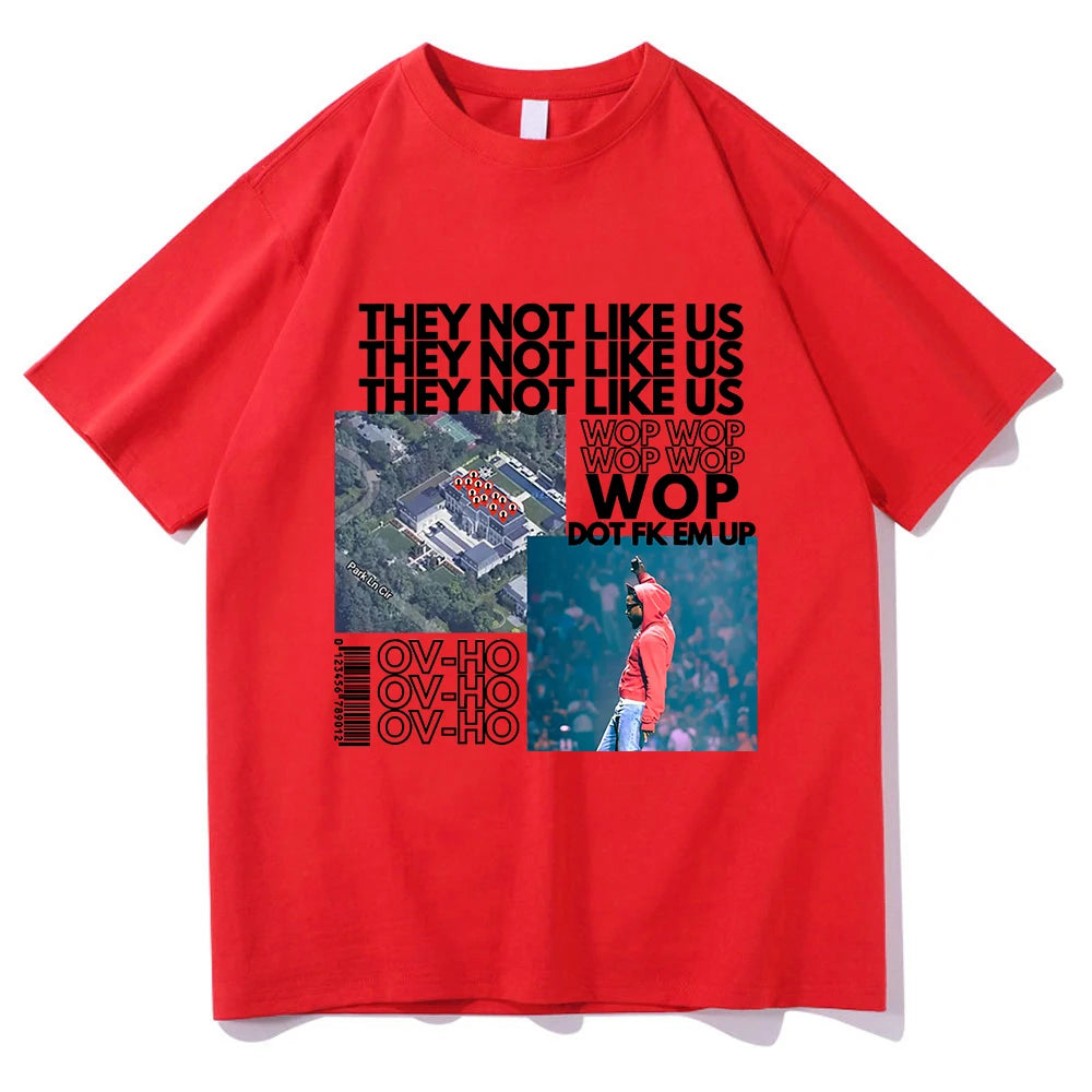 Kendrick Lamar Not Like Us Tshirt Clothing Harajuku Kawaii Tops Summer