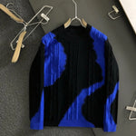 Men's Contrast Knit Pullover Casual Fall Winter Sweater