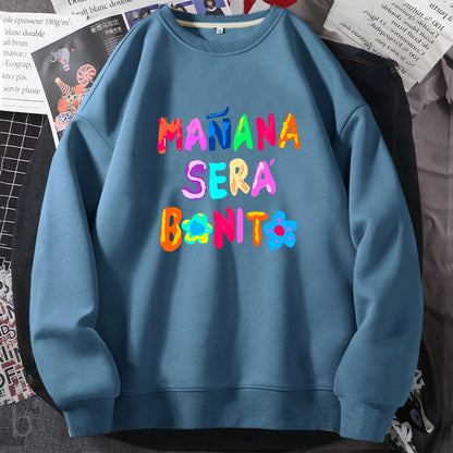 Crewneck Sweatshirt Graphic Manana Sera Bonito Pullover