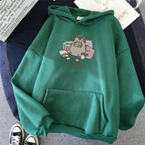 Hoodie Women Cartoon Funny The Cat Harajuku streatwear