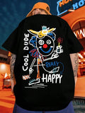 Cartoon Retro Funny Men's T-Shirt Short Sleeve