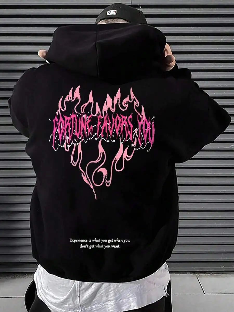 Fortune Favors You Motivational Graphic Hoodie