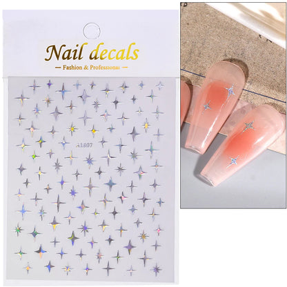 Glossy Y2K Star Nail Decals