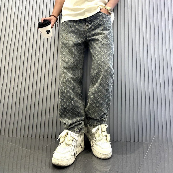 Distressed Men's Denim Summer Streetwear Casual Trend