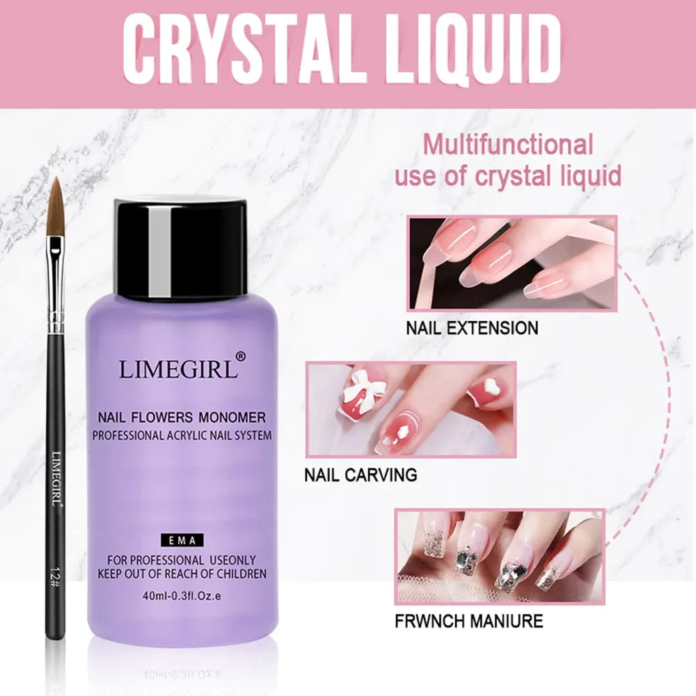Nail Acrylic Powder and Liquid Monomer Set Acrylic Nail