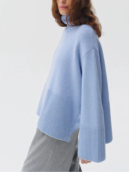 Women’s Oversized Turtleneck Sweater Loose Knit