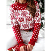 Women’s Christmas Snowflake Knitted Sweater – Long Sleeve O-Neck Winter Pullover