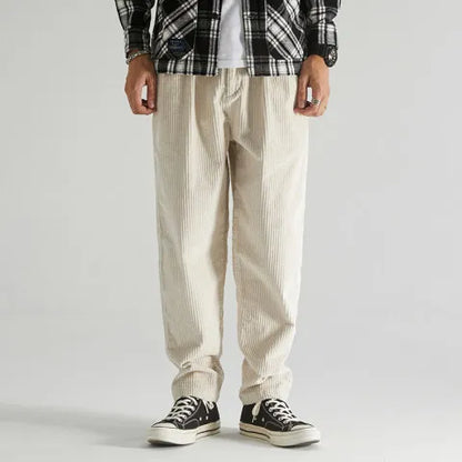 Autumn Winter New Cotton Corduroy Pants Solid Color Casual Safari