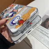 Cartoon Snoopies for Magsafe Magnetic Bracket Phone Case for IPhone
