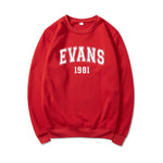 Chris Evans 1981 Graphic Long Sleeve Pullovers for Women