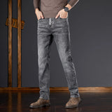 Men's Versatile Straight Fit Elastic Denim Jeans