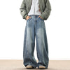 Wide Leg Denim Pants Male Loose Cowboy Mopping Trousers baggy Men's Jeans