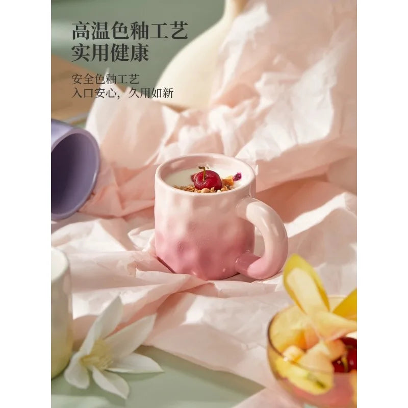 Original French Style Mug Ceramic Cup Household Dopamine Couple Water