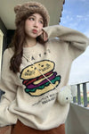 Winter Korean "O-neck Cartoon Women Sweater Y2k Sweet