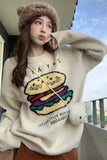 Winter Korean "O-neck Cartoon Women Sweater Y2k Sweet