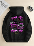 2024 Men's Car Print Loose Hoodie Casual Pullover