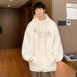 Men's Cotton Letter Priint Hoodie Korean Streetwear Top