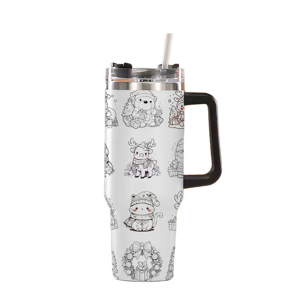 40oz Aesthetic Insulated Tumbler Halloween Christmas Gift 2026