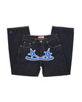 Schicke Harajuku-Vintage-Cargo-Jeans im Y2K-Hip-Hop-Stil mit weitem Beinschnitt und praktischen Taschen