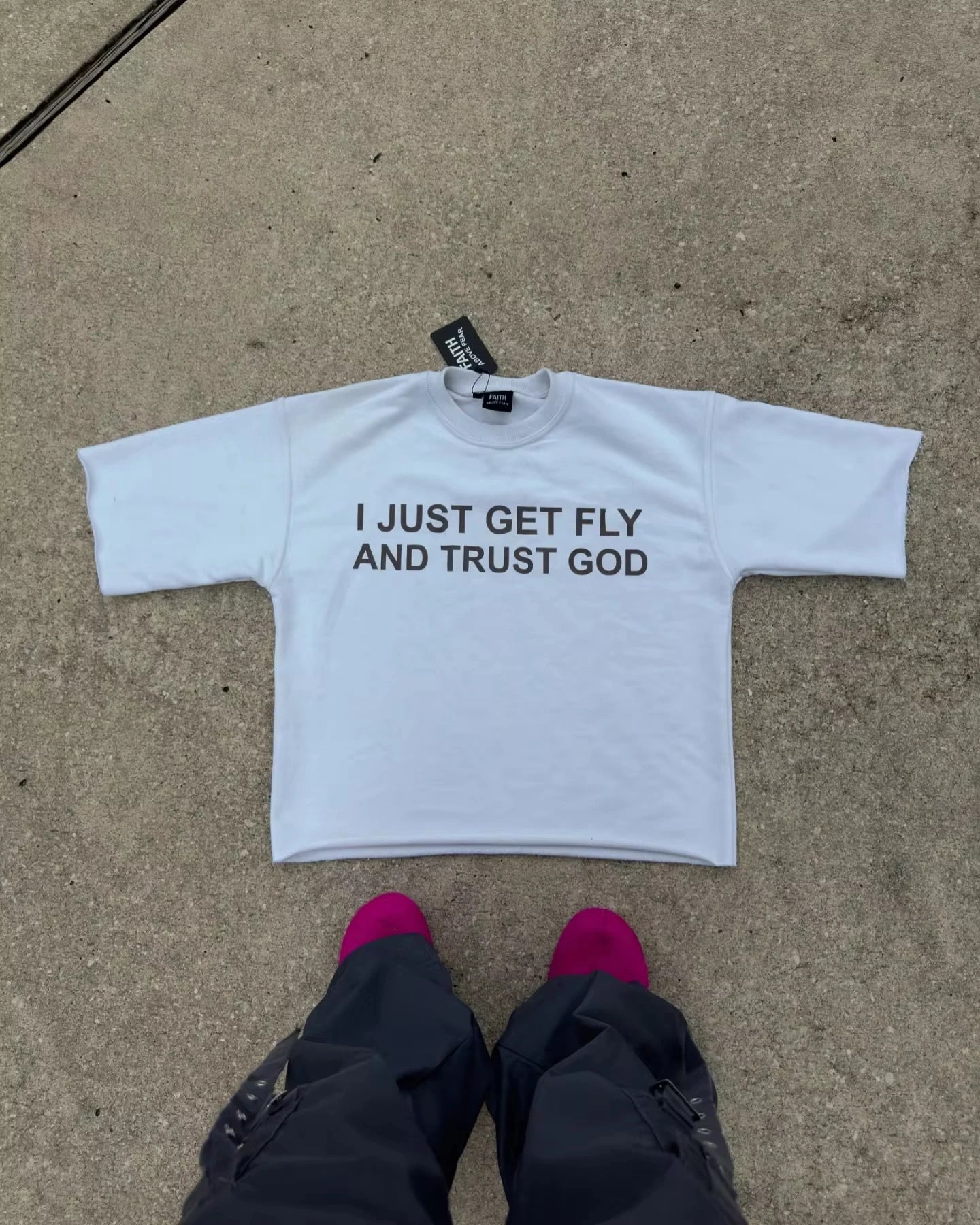 I Just Fly Trust God Tshirt Women Y2K Harajuku Streetwear