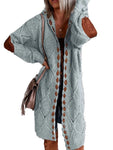 2024 Elegant Loose Hooded Cardigan for Women