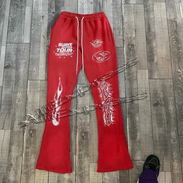 Y2K Flared Sweatpants Unisex 3D Print Hip Hop Streetwear Loose Pants