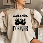 Wakanda Forever Sweatshirt King of Wakanda Panther Black King