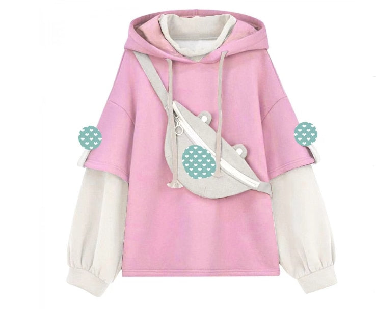 Women Hoodies Harajuku Y2K Bear Anime