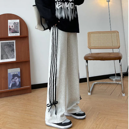 Y2k Striped Sweatpants 2024 High Waist Harajuku Trousers Streetwear