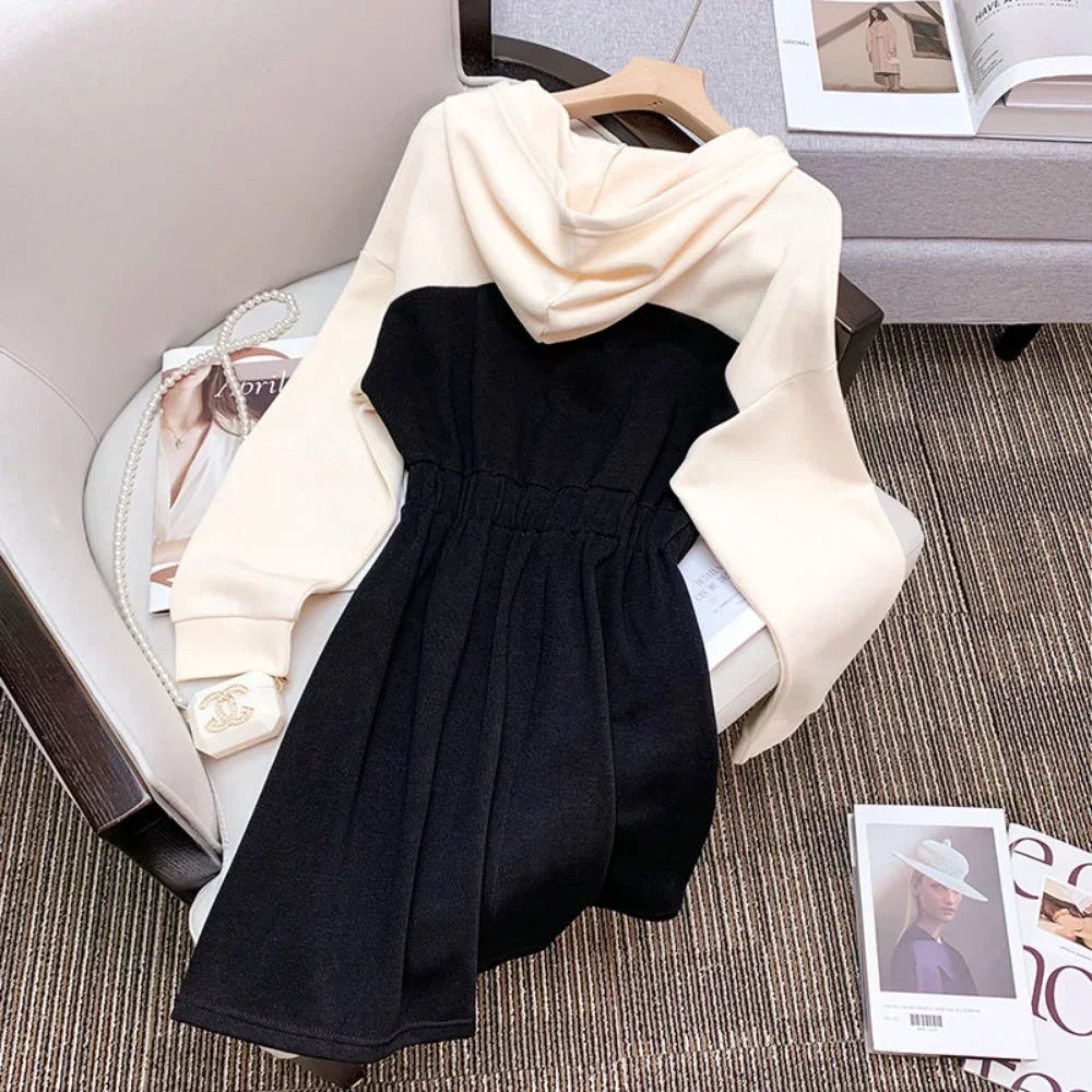 2024 Spring And Autumn Knee-Length Dress Sweatshirt