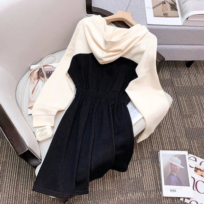 2024 Spring And Autumn Knee-Length Dress Sweatshirt