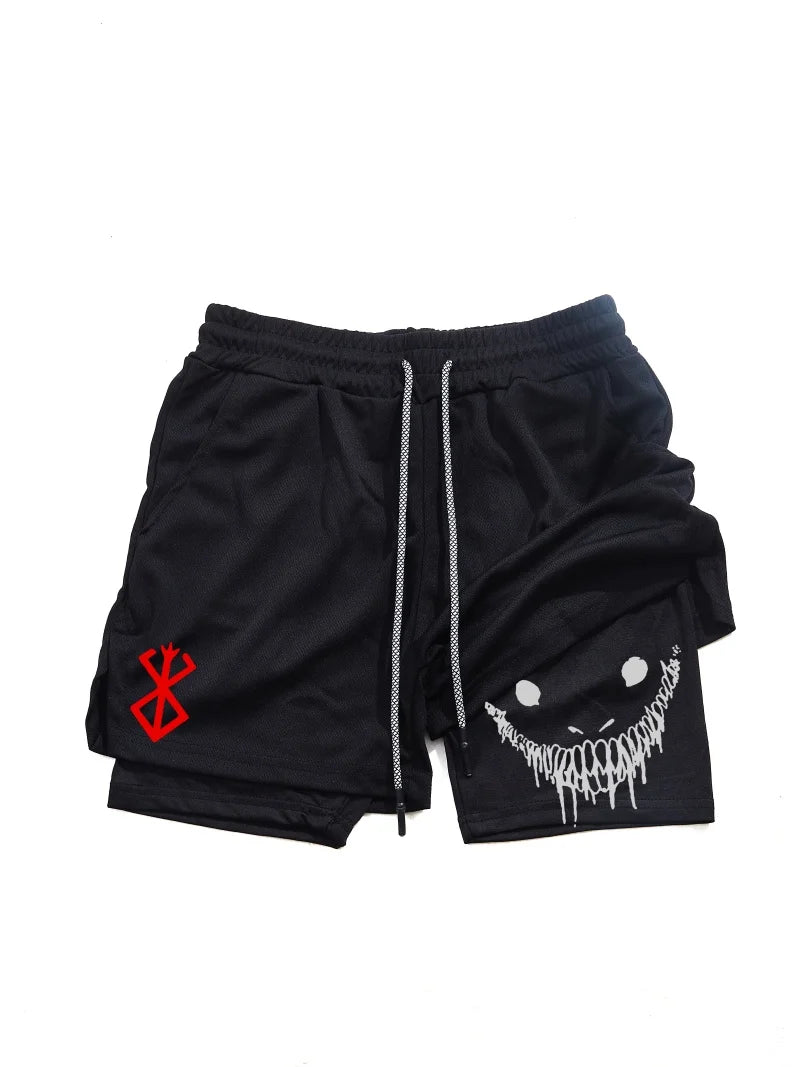 Berserk- Men's 2-in-1 sports shorts, running quick drying shorts