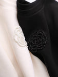 Streetwear Casual Korean Fashion Black White Sweatshirts