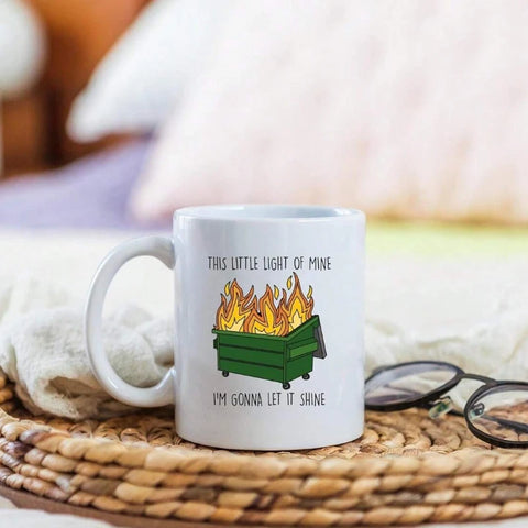 Dumpster Fire Racoon Mug Trash Animal Racoon Gifts