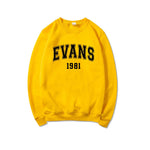 Chris Evans 1981 Graphic Long Sleeve Pullovers for Women