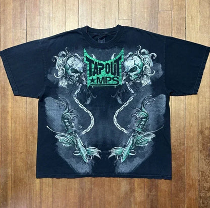 Men’s Vintage Tap Out Tee 2000s Cyber Grunge Gothic Street Style