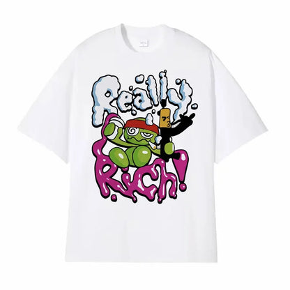 RR KanKan Really Rich Album T-Shirt Men Vintage Oversized Streetwear