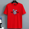Mens Rabbit Print Tshirt Cotton Oversized Crew Neck Summer Tee
