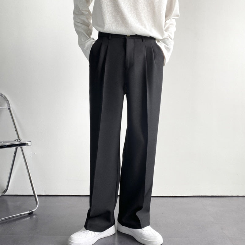 Men Pants Wide Leg Suit Casual Baggy Korean Style – xinnzy