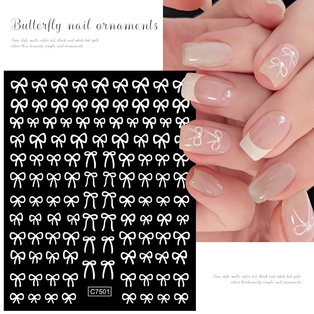 3D Gold Heart Nail Art Stickers